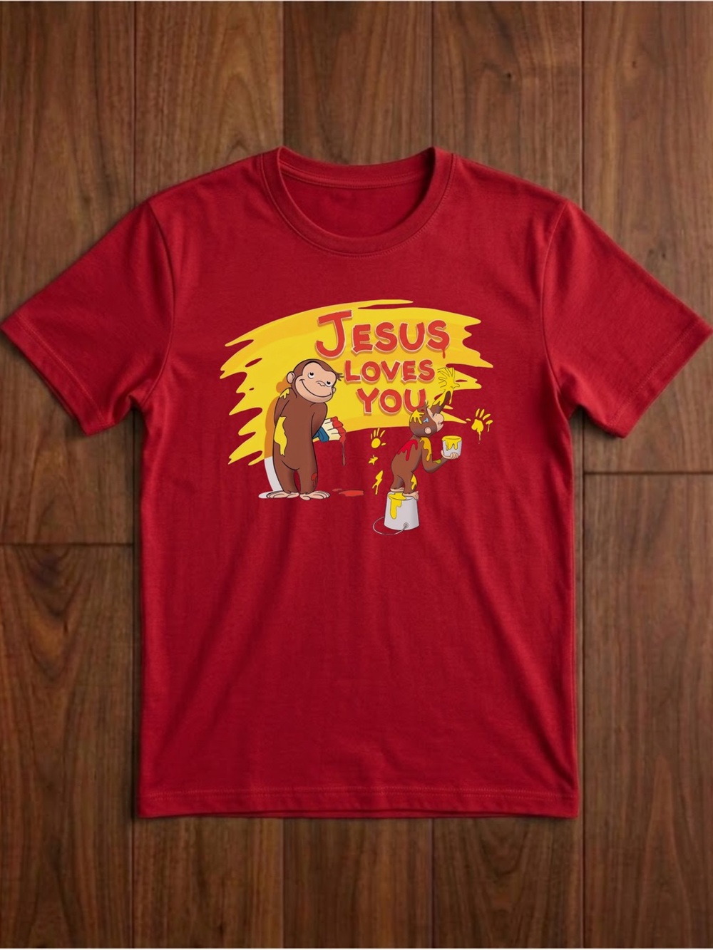 ' Red 'Jesus Loves You'